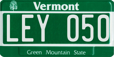 VT license plate LEY050