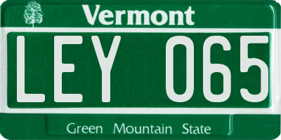 VT license plate LEY065