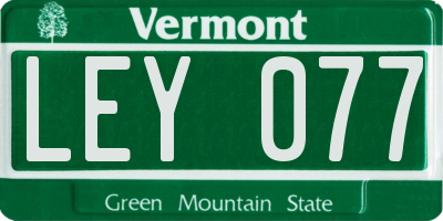 VT license plate LEY077