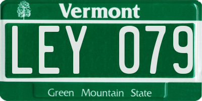 VT license plate LEY079