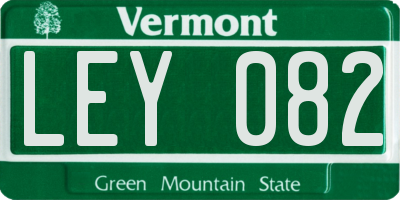 VT license plate LEY082