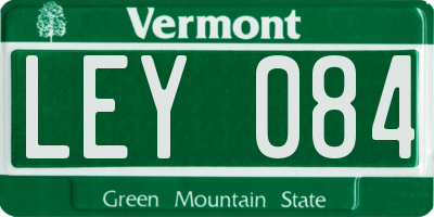 VT license plate LEY084