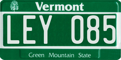 VT license plate LEY085