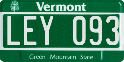 VT license plate LEY093