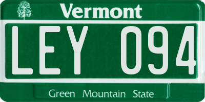 VT license plate LEY094