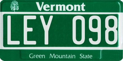 VT license plate LEY098
