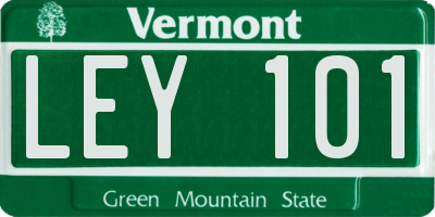 VT license plate LEY101