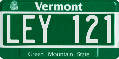VT license plate LEY121