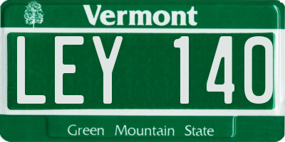 VT license plate LEY140