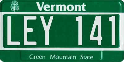 VT license plate LEY141