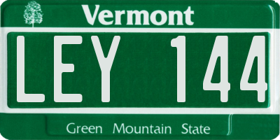 VT license plate LEY144