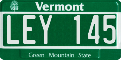 VT license plate LEY145