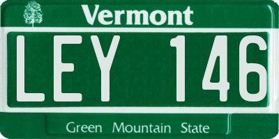 VT license plate LEY146