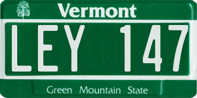 VT license plate LEY147