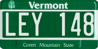 VT license plate LEY148