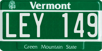 VT license plate LEY149