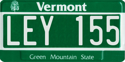 VT license plate LEY155