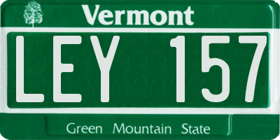 VT license plate LEY157