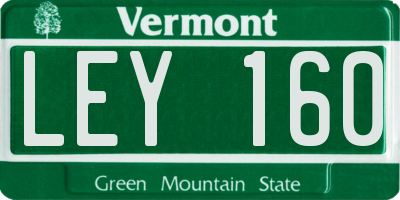 VT license plate LEY160