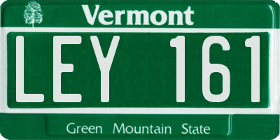 VT license plate LEY161