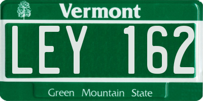 VT license plate LEY162
