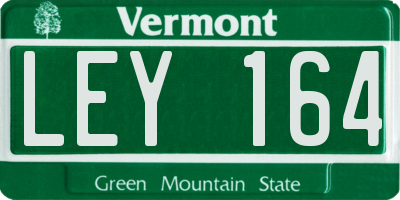 VT license plate LEY164