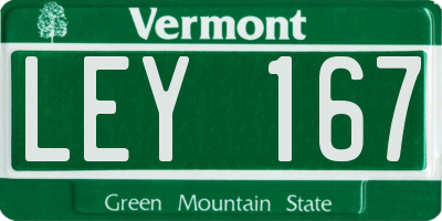 VT license plate LEY167