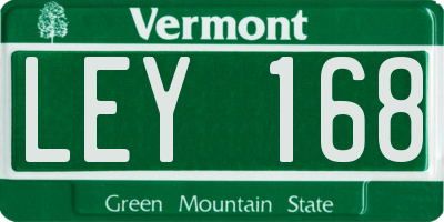 VT license plate LEY168