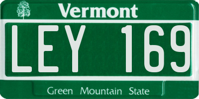 VT license plate LEY169