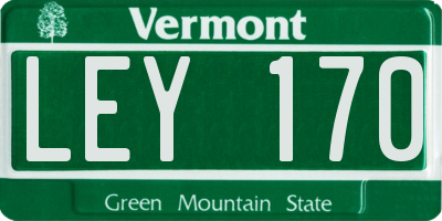 VT license plate LEY170