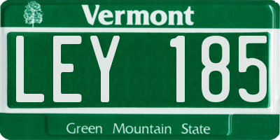 VT license plate LEY185
