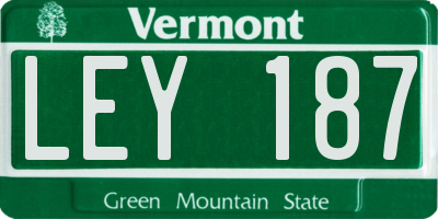VT license plate LEY187