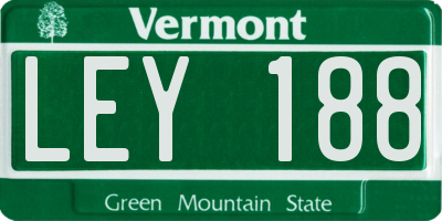 VT license plate LEY188