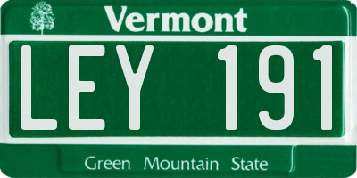 VT license plate LEY191
