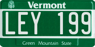 VT license plate LEY199