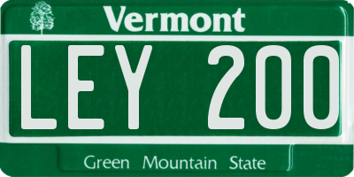 VT license plate LEY200