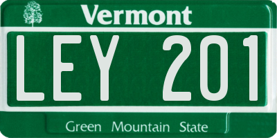 VT license plate LEY201