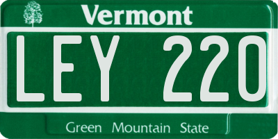 VT license plate LEY220