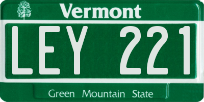 VT license plate LEY221