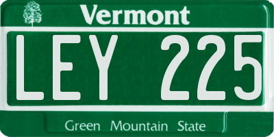 VT license plate LEY225