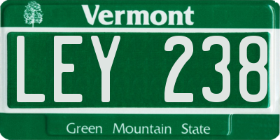 VT license plate LEY238