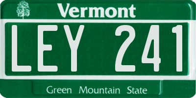 VT license plate LEY241