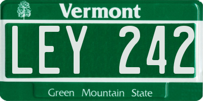 VT license plate LEY242