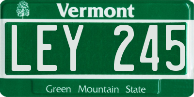 VT license plate LEY245