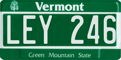 VT license plate LEY246