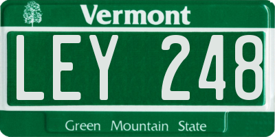 VT license plate LEY248