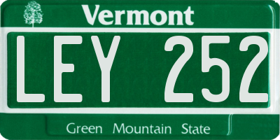 VT license plate LEY252