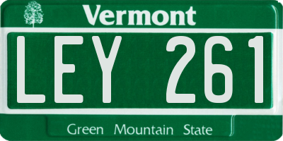 VT license plate LEY261