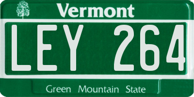 VT license plate LEY264