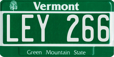 VT license plate LEY266